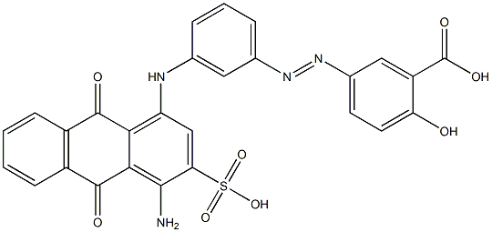 5-[3-[(4-Amino-3-sulfo-1-anthraquinonyl)amino]phenylazo]-2-hydroxybenzoic acid Struktur