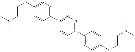 3,6-Bis[4-(2-dimethylaminoethylthio)phenyl]pyridazine Struktur