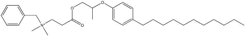 N,N-Dimethyl-N-benzyl-N-[2-[[2-(4-undecylphenyloxy)propyl]oxycarbonyl]ethyl]aminium Struktur