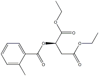 [R,(+)]-2-(o-Toluoyloxy)succinic acid diethyl ester Struktur