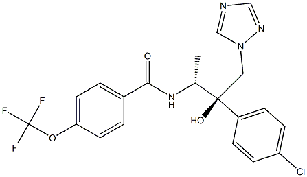 N-[(1R,2R)-2-(4-Chlorophenyl)-2-hydroxy-1-methyl-3-(1H-1,2,4-triazol-1-yl)propyl]4-trifluoromethoxybenzamide Struktur