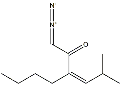 (Z)-1-Diazo-3-butyl-5-methyl-3-hexen-2-one Struktur