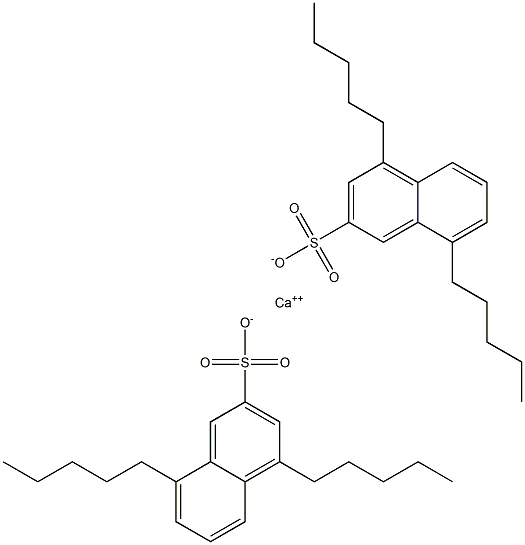 Bis(4,8-dipentyl-2-naphthalenesulfonic acid)calcium salt Struktur