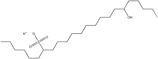 18-Hydroxytricosane-7-sulfonic acid potassium salt Struktur