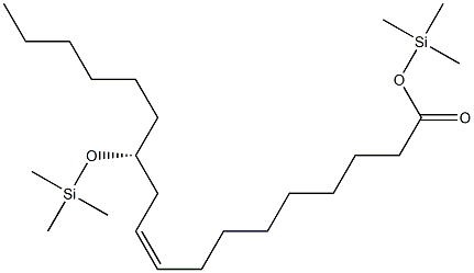 (Z,R)-12-Trimethylsilyloxy-9-octadecenoic acid trimethylsilyl ester Struktur