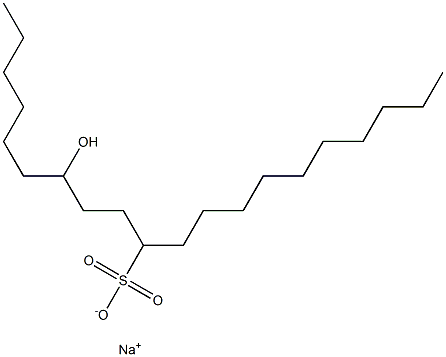 7-Hydroxyicosane-10-sulfonic acid sodium salt Struktur