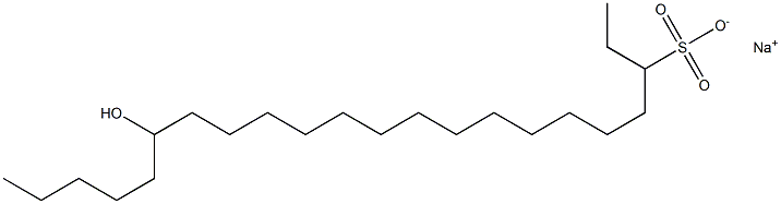 17-Hydroxydocosane-3-sulfonic acid sodium salt Struktur