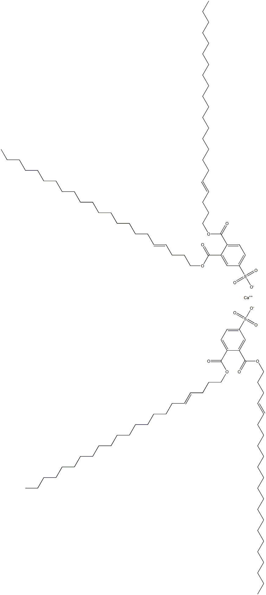 Bis[3,4-di(4-docosenyloxycarbonyl)benzenesulfonic acid]calcium salt Struktur