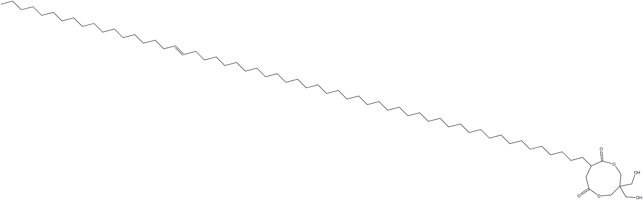 3,3-Bis(hydroxymethyl)-8-(40-octapentacontenyl)-1,5-dioxacyclononane-6,9-dione Struktur