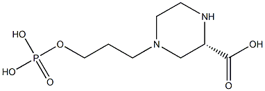 Phosphoric acid [3-[(2S)-2-carboxypiperazin-4-yl]propan-1-yl] ester Struktur