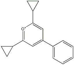 2,6-Dicyclopropyl-4-phenylpyrylium Struktur