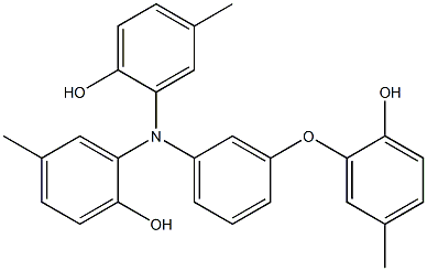 N,N-Bis(2-hydroxy-5-methylphenyl)-3-(2-hydroxy-5-methylphenoxy)benzenamine Struktur