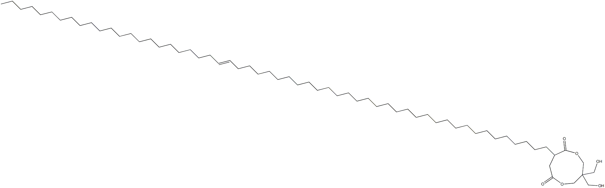 3,3-Bis(hydroxymethyl)-8-(33-hexapentacontenyl)-1,5-dioxacyclononane-6,9-dione Struktur