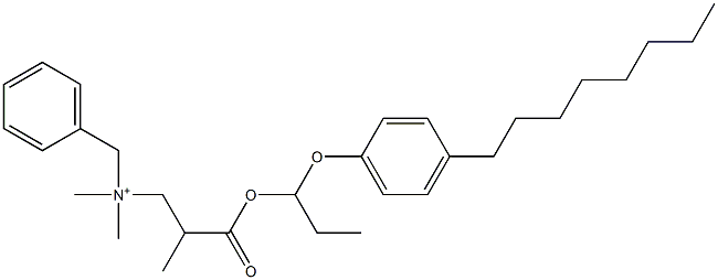 N,N-Dimethyl-N-benzyl-N-[2-[[1-(4-octylphenyloxy)propyl]oxycarbonyl]propyl]aminium Struktur