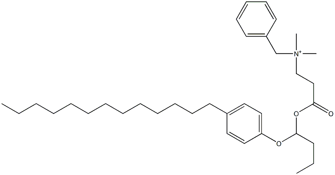 N,N-Dimethyl-N-benzyl-N-[2-[[1-(4-tridecylphenyloxy)butyl]oxycarbonyl]ethyl]aminium Struktur