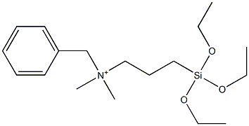 N,N-Dimethyl-N-(3-triethoxysilylpropyl)benzenemethanaminium Struktur