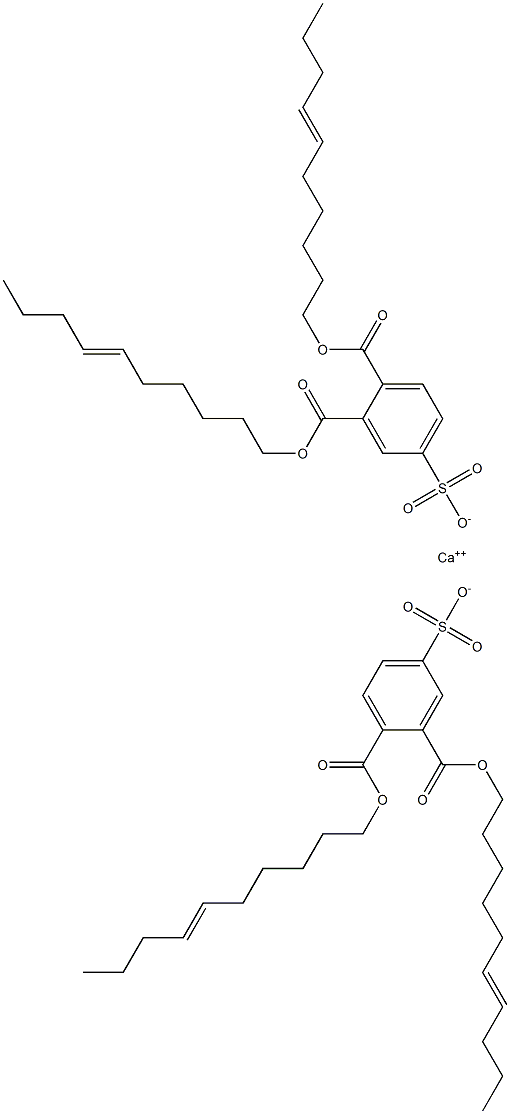 Bis[3,4-di(6-decenyloxycarbonyl)benzenesulfonic acid]calcium salt Struktur