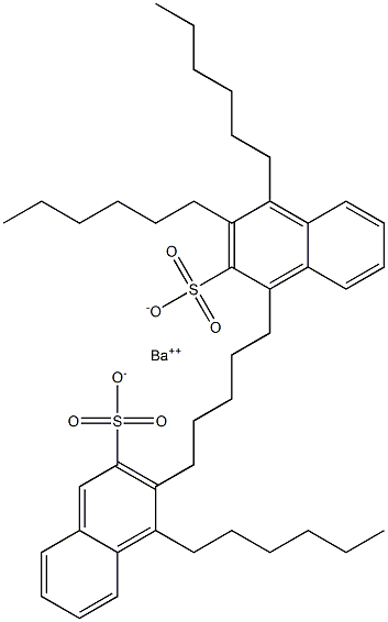 Bis(3,4-dihexyl-2-naphthalenesulfonic acid)barium salt Struktur