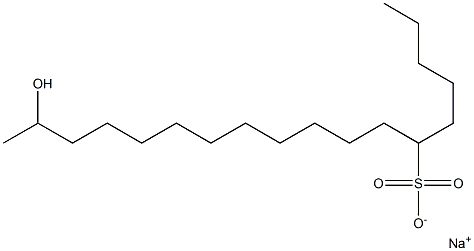 17-Hydroxyoctadecane-6-sulfonic acid sodium salt Struktur