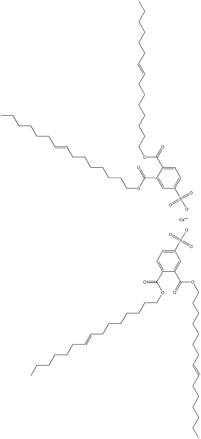 Bis[3,4-di(8-pentadecenyloxycarbonyl)benzenesulfonic acid]calcium salt Struktur