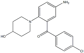 5-Amino-4'-chloro-2-(4-hydroxy-1-piperidinyl)benzophenone Struktur