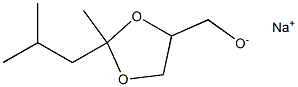 Sodium(2-isobutyl-2-methyl-1,3-dioxolan-4-yl)methanolate Struktur