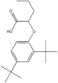 2-(2,4-Di-tert-butylphenoxy)pentanoic acid Struktur