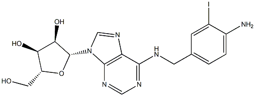 N-(3-Iodo-4-aminobenzyl)adenosine Struktur