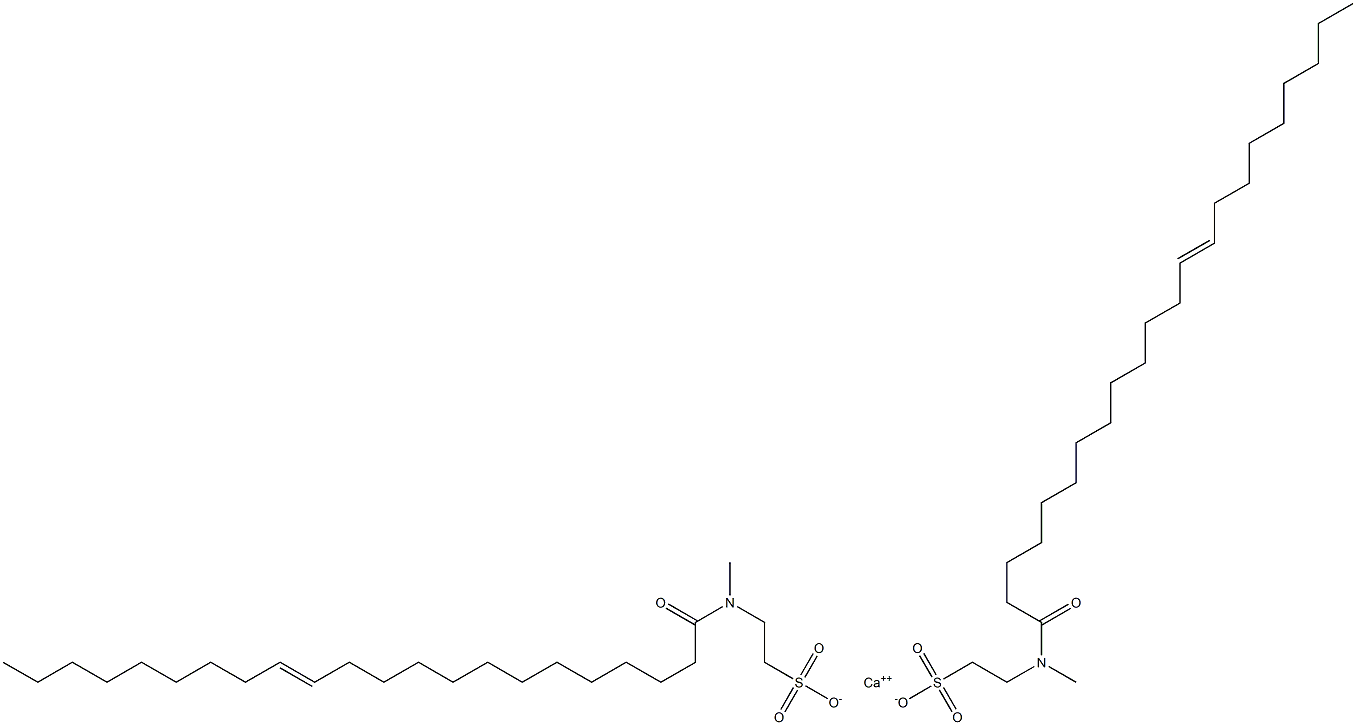 Bis[N-[(E)-1-oxo-13-docosen-1-yl]-N-methyltaurine]calcium salt Struktur