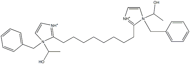 2,2'-(1,8-Octanediyl)bis[1-benzyl-1-(1-hydroxyethyl)imidazolium] Struktur