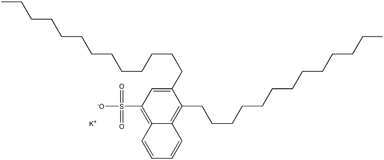 3,4-Ditridecyl-1-naphthalenesulfonic acid potassium salt Struktur