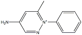 4-Amino-6-methyl-1-phenylpyridazin-1-ium Struktur