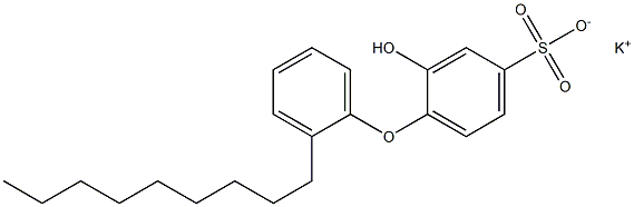 2-Hydroxy-2'-nonyl[oxybisbenzene]-4-sulfonic acid potassium salt Struktur