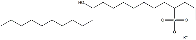 12-Hydroxydocosane-4-sulfonic acid potassium salt Struktur