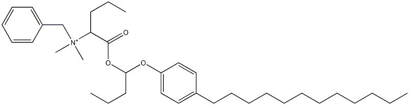 N,N-Dimethyl-N-benzyl-N-[1-[[1-(4-dodecylphenyloxy)butyl]oxycarbonyl]butyl]aminium Struktur