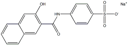 4-(2-Hydroxy-3-naphtylcarbonylamino)benzenesulfonic acid sodium salt Struktur