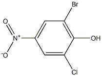 4-Nitro-2-chloro-6-bromophenol Struktur