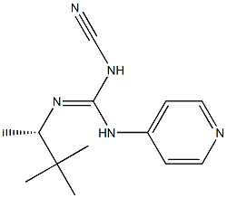 N-Cyano-N'-(4-pyridinyl)-N''-[(S)-1,2,2-trimethylpropyl]guanidine Struktur