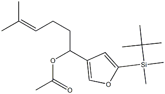 Acetic acid 1-[5-(tert-butyldimethylsilyl)-3-furyl]-5-methyl-4-hexenyl ester Struktur