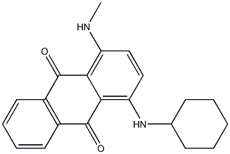 4-(Cyclohexylamino)-1-(methylamino)anthraquinone Struktur