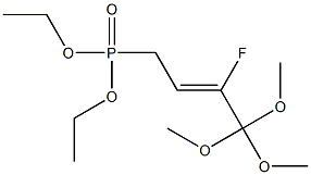 (Z)-3-Fluoro-4,4,4-trimethoxy-2-butenylphosphonic acid diethyl ester Struktur