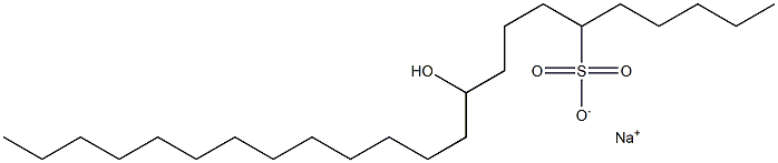 10-Hydroxytricosane-6-sulfonic acid sodium salt Struktur