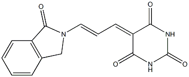 5-[3-(1-Oxoisoindolin-2-yl)-2-propenylidene]pyrimidine-2,4,6(1H,3H,5H)-trione Struktur