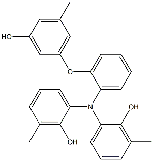 N,N-Bis(2-hydroxy-3-methylphenyl)-2-(3-hydroxy-5-methylphenoxy)benzenamine Struktur