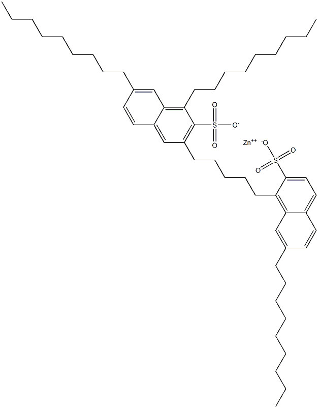 Bis(1,7-dinonyl-2-naphthalenesulfonic acid)zinc salt Struktur