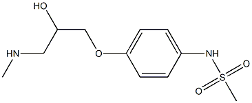 N-[4-[2-Hydroxy-3-methylaminopropyloxy]phenyl]methanesulfonamide Struktur