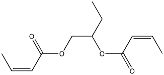 Bis[(Z)-2-butenoic acid]1-(1,2-dihydroxyethyl)ethane-1,2-diyl ester Struktur