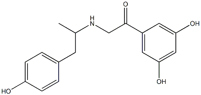 1-(3,5-Dihydroxyphenyl)-2-[[2-(4-hydroxyphenyl)-1-methylethyl]amino]ethanone Struktur