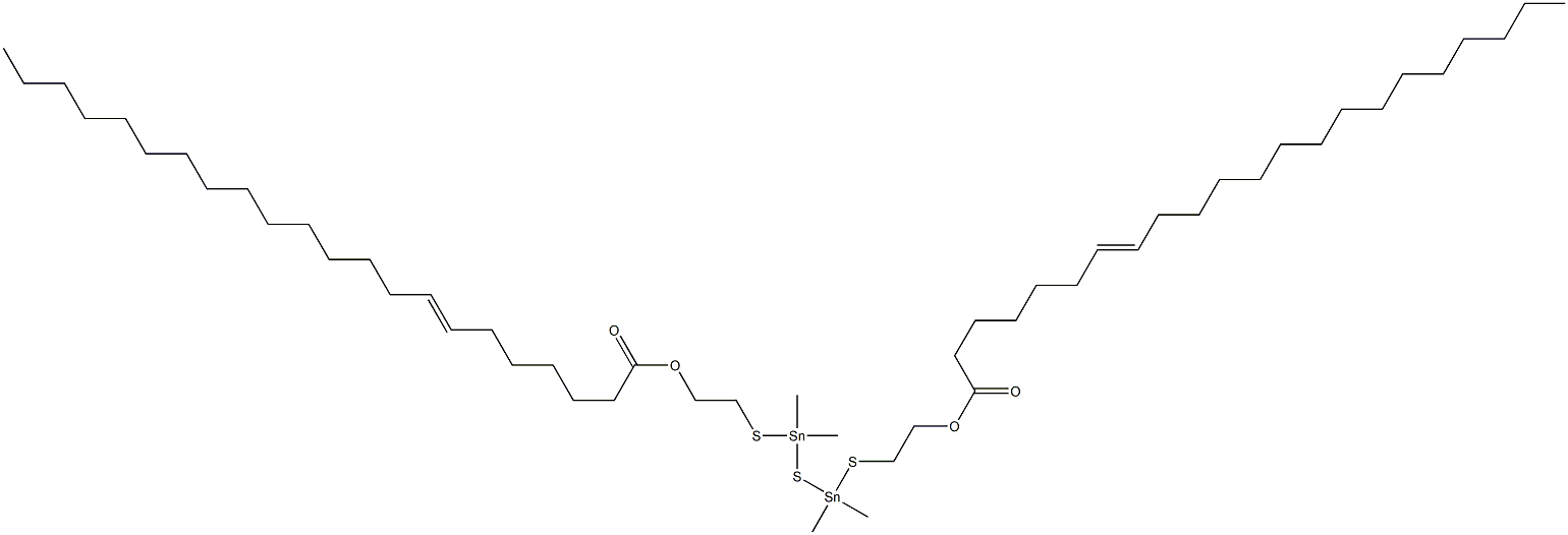 Bis[dimethyl[[2-(6-henicosenylcarbonyloxy)ethyl]thio]stannyl] sulfide Struktur