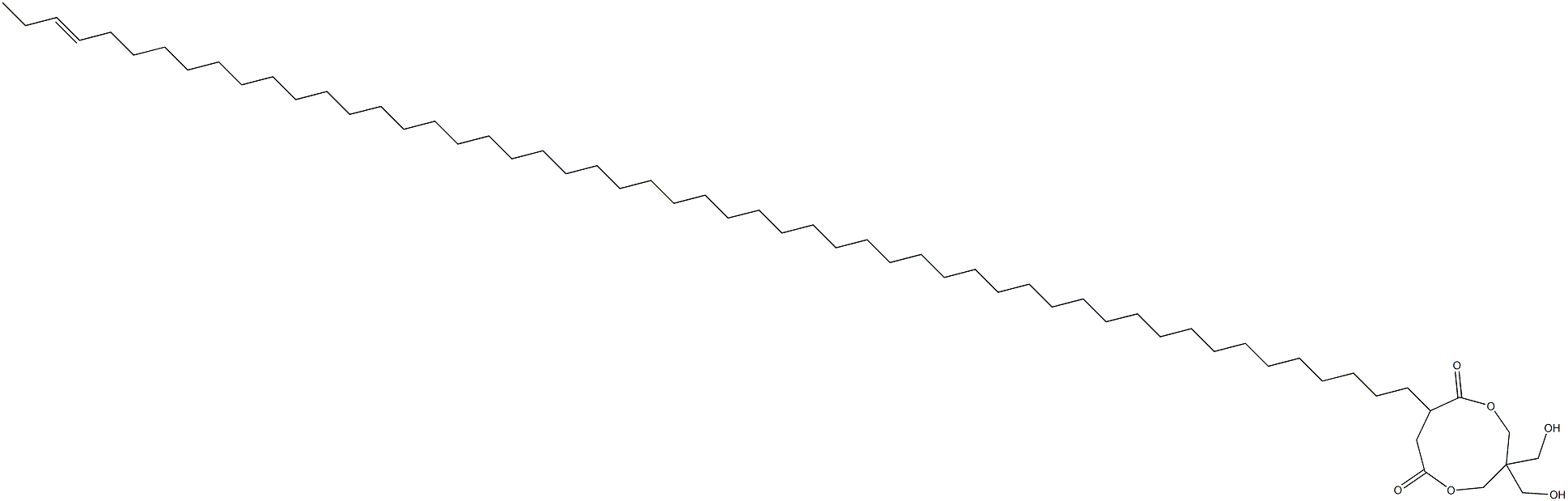 3,3-Bis(hydroxymethyl)-8-(50-tripentacontenyl)-1,5-dioxacyclononane-6,9-dione Struktur